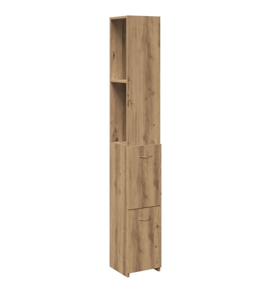 Badschrank Artisan-Eiche 25x25x170 cm Holzwerkstoff