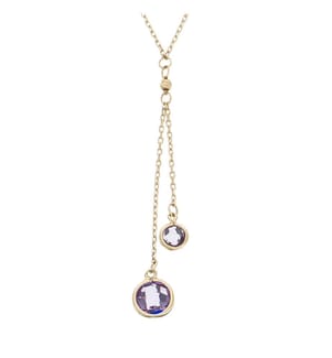 Amethyst-Duo-Halskette - Gelbgold 375/1000