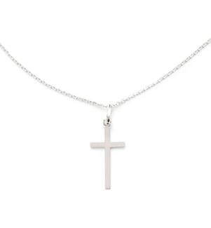 Goldanhänger Croix Croyance - Weiss