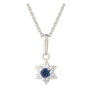 Anhänger Le Messager Bleu - Silber und Dunkelblau