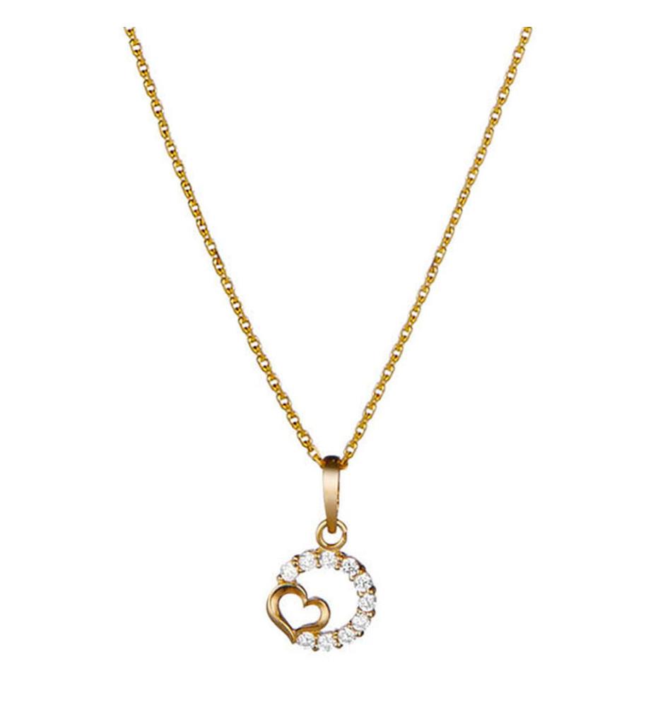 Gold Pendant Nina - Gold and White