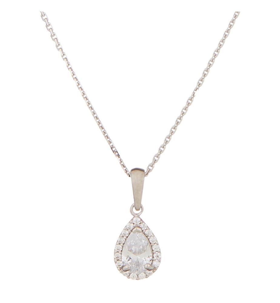 Goldanhänger Goutte Brillante Weissgold 375/1000