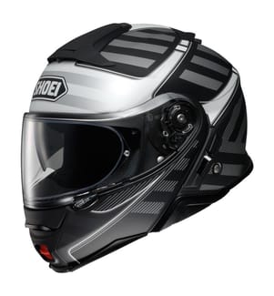 Modularer Motorradhelm Neotec II - Schwarz, Silber und Weiss