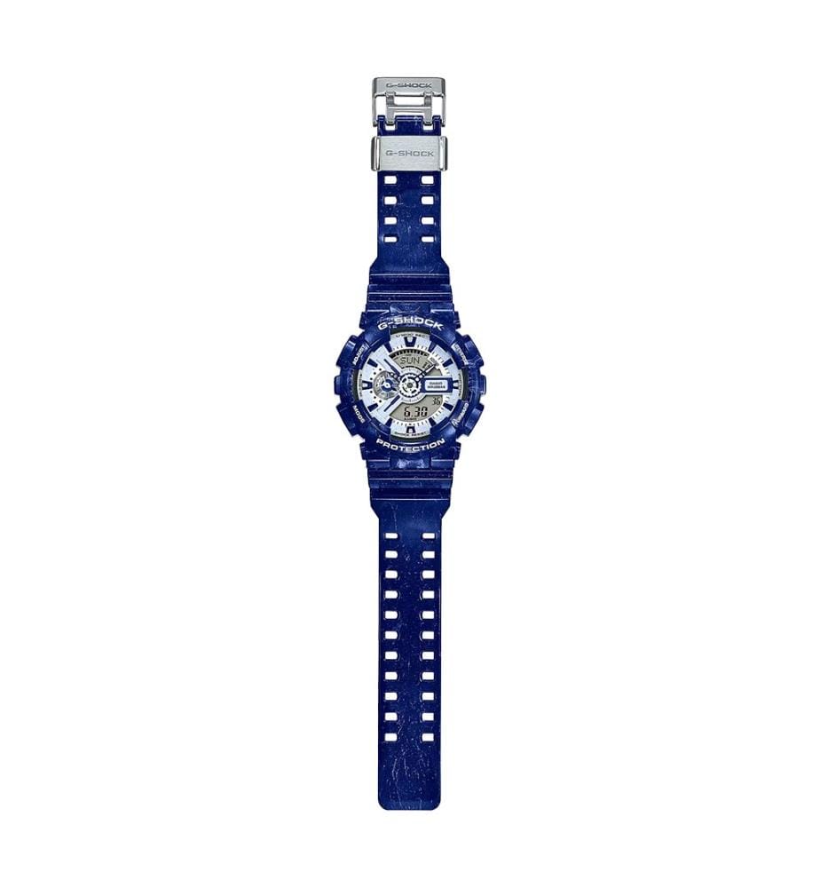 Analoge Digitaluhr - Blau
