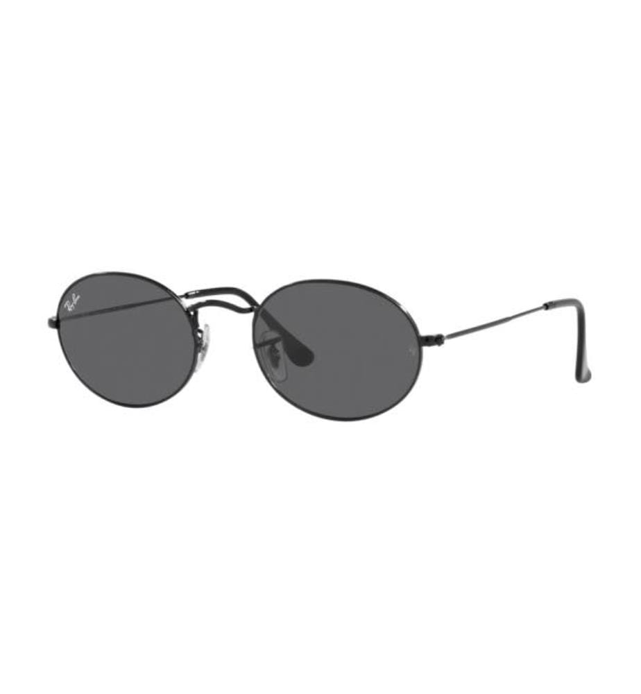 Oval Sonnenbrille - Schwarz
