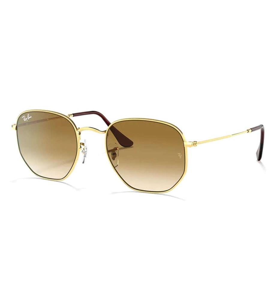Sechseckige Sonnenbrille - Gold und Schwarz