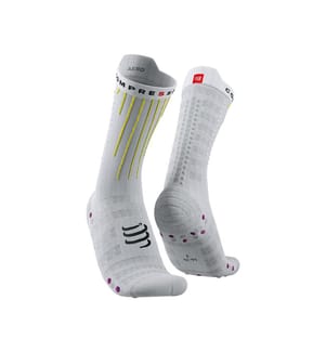 Aerodynamische Socken - Weiss, Gelb und Pink
