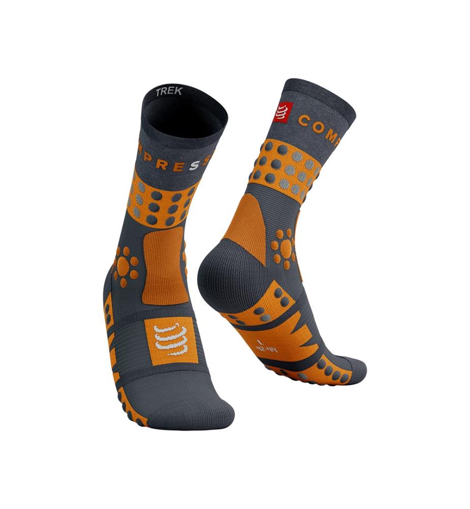 Trekking-Socken - Grau und Orange