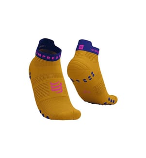 Pro Racing V4.0 Niedrige Socken - Gelb und Blau