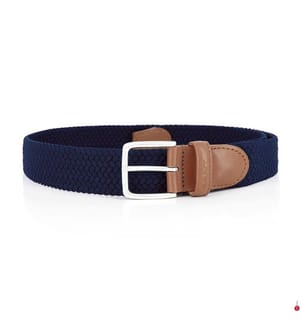 Cintura elastica intrecciata - Blu navy