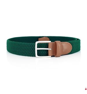 Cintura elastica intrecciata - Verde bosco