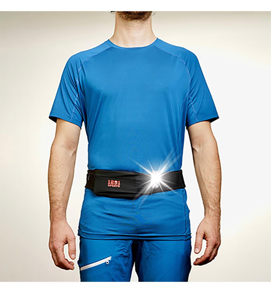 Running Gürtel mit LEDs - Schwarz