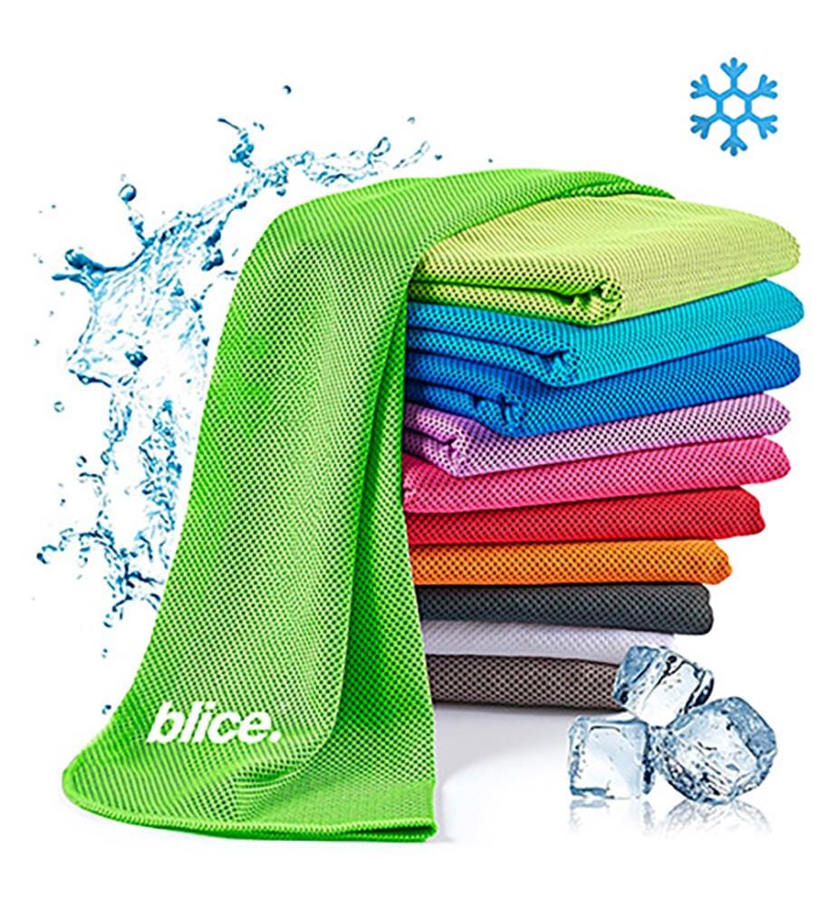 3er-Pack kühlende Handtücher 100 x 30 cm - Blau