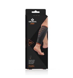 Elastisches Wadenband Grösse M - Dunkelgrau und Orange