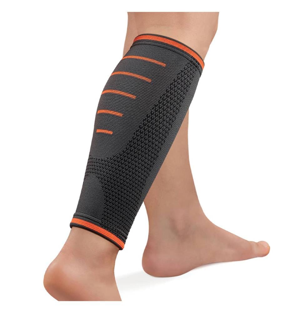 Elastisches Wadenband Grösse M - Dunkelgrau und Orange