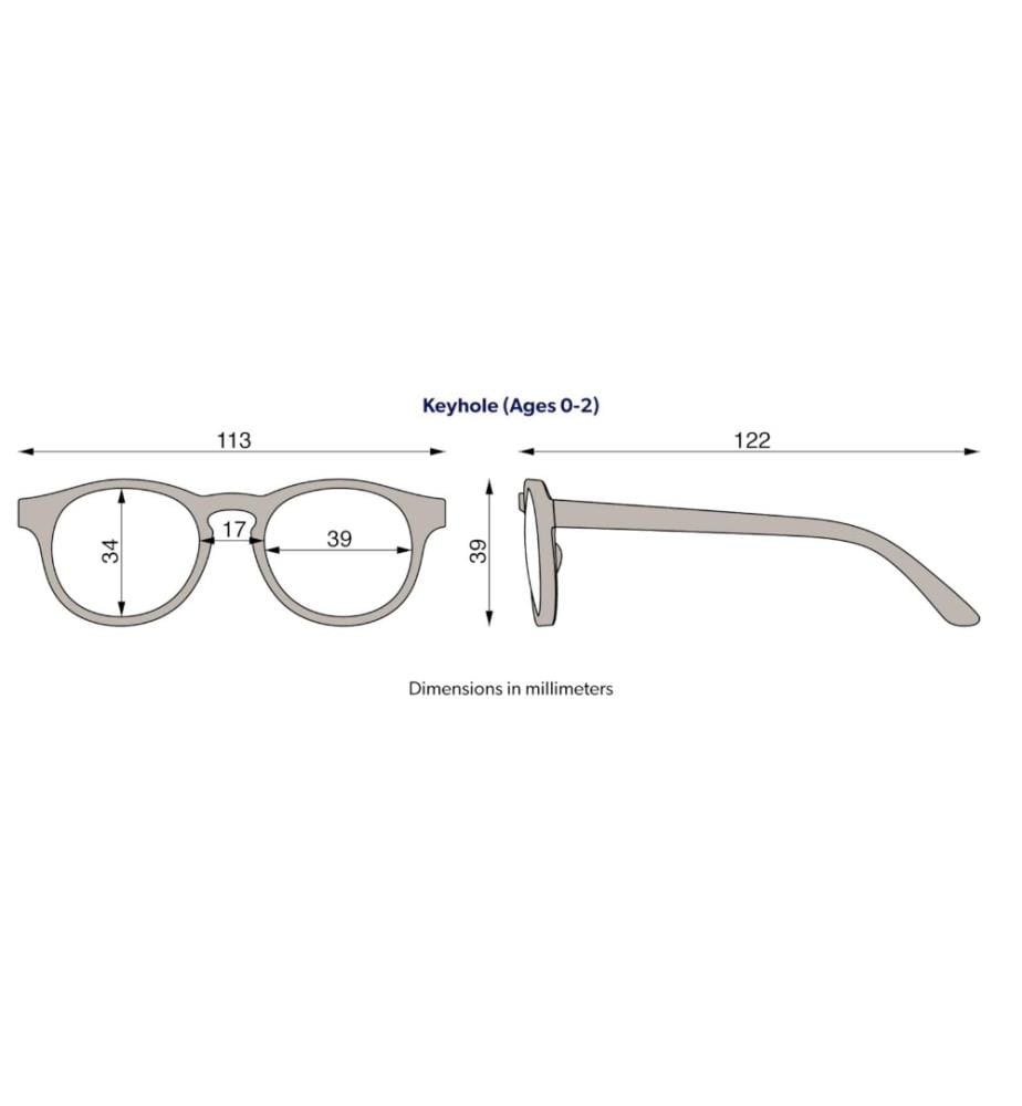 Lunettes de Soleil Polarisées Enfant Keyhole 0-2 Ans - Rose