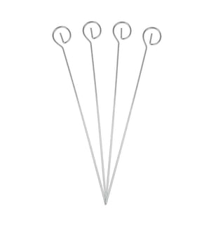 Set mit 4 Spiessen aus Edelstahl - 22 cm
