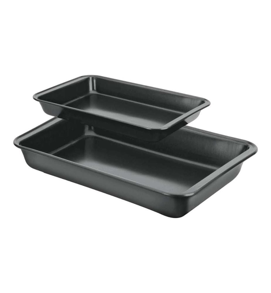 "Superior"" Backblech 2er-Set 1 x 32x20cm, 1 x 37x25, schwarz antihaftbeschichtet