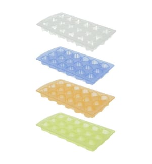 Eiswürfelbehälter 18 Eiswürfel 23x11,5x2,5h cm - sortierte Formen