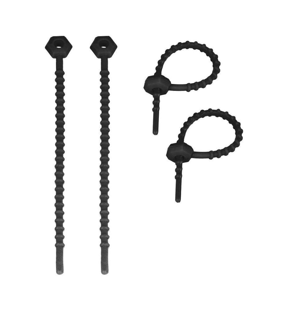 Set mit 12 Silikonbeutelclips - 15cm - max. 230°C schwarz
