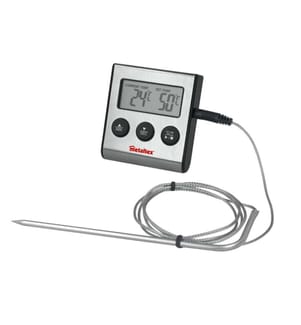 Digitales Thermometer mit Timer, mit magnetischer Aufhängevorrichtung und klappbarem Ständer