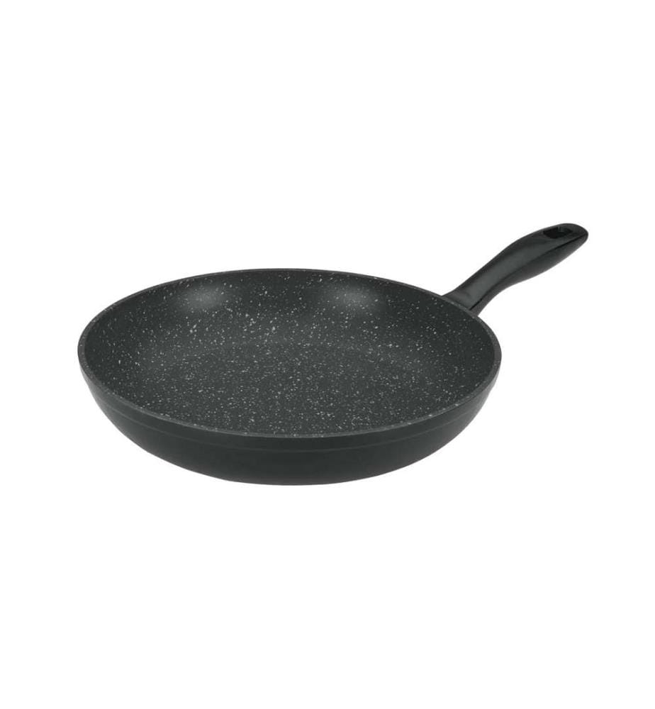 "MY CHEF" 28cm aluminium pan non-stick coating, BPA free induction/gas/electric black-stonetex