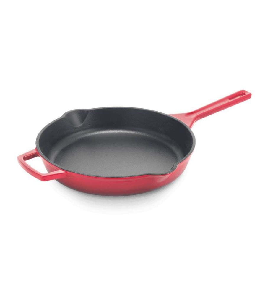 Materia enamelled cast iron frying pan - 30cm - 3.5kg red/black