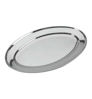 Tablett Oval 45x30cm, Edelstahl