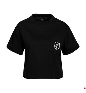 Monogram Logo Crest Graphic Boxy T-Shirt - Noir