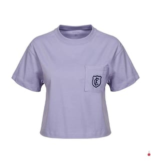 Monogram Logo Crest Graphic Boxy T-Shirt - Purple