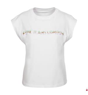 T-Shirt à logo multicolore - Blanc