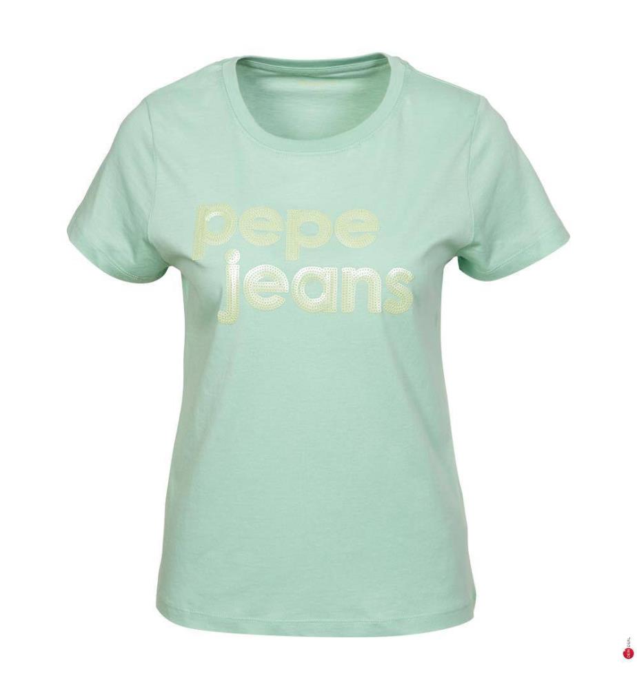 T-Shirt Logo à paillettes - Vert