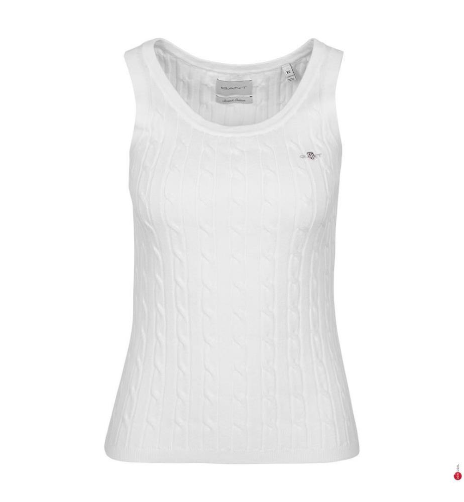 Débardeur en coton extensible torsadé - Eggshell