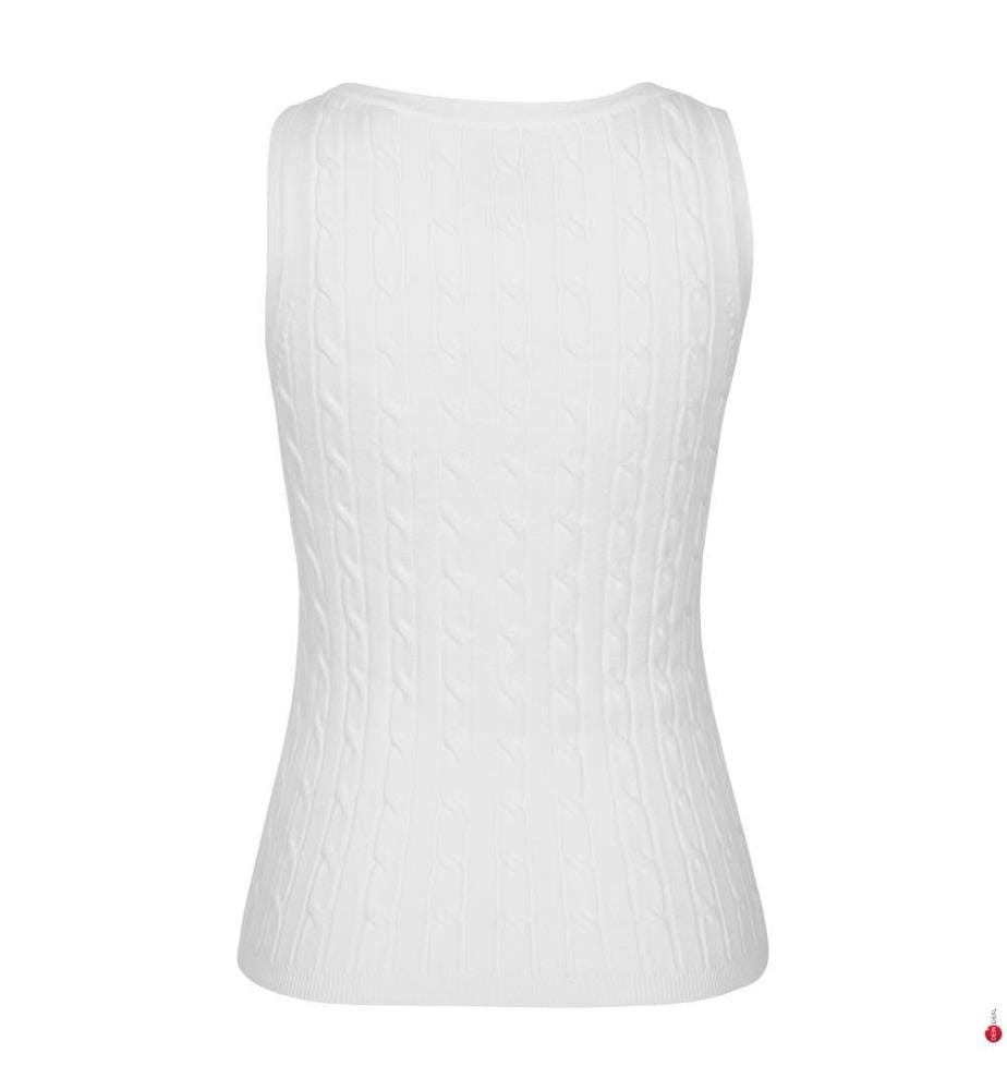 Débardeur en coton extensible torsadé - Eggshell