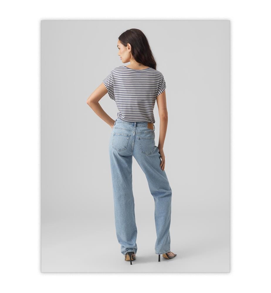 T-shirt à rayures - Bleu
