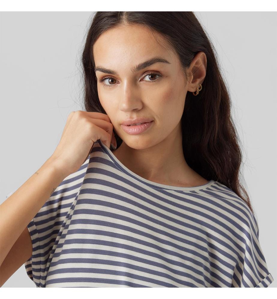 T-shirt à rayures - Bleu