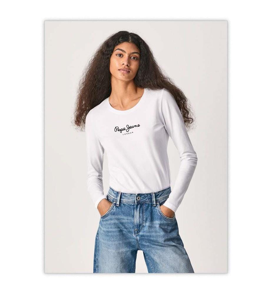 T-Shirt Manches Longues New Virginia - Blanc