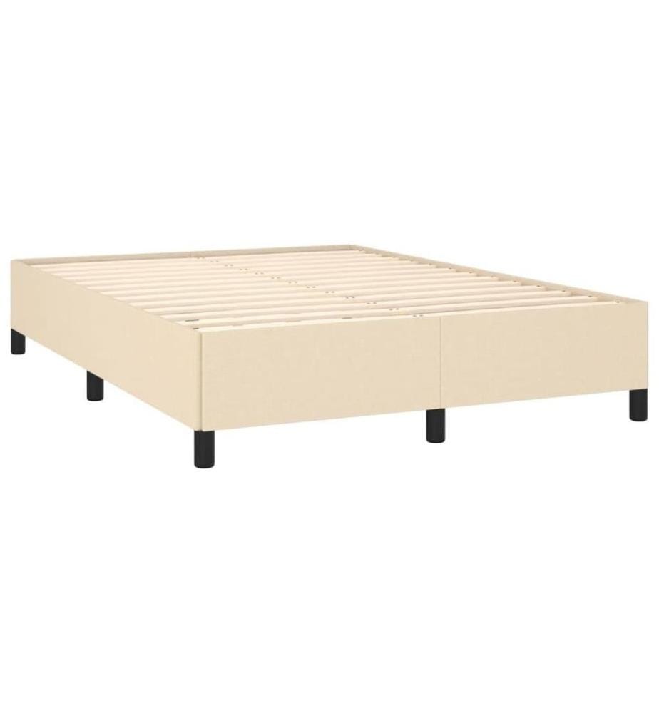 Boxspringbett mit Matratze Creme 140x200 cm Stoff