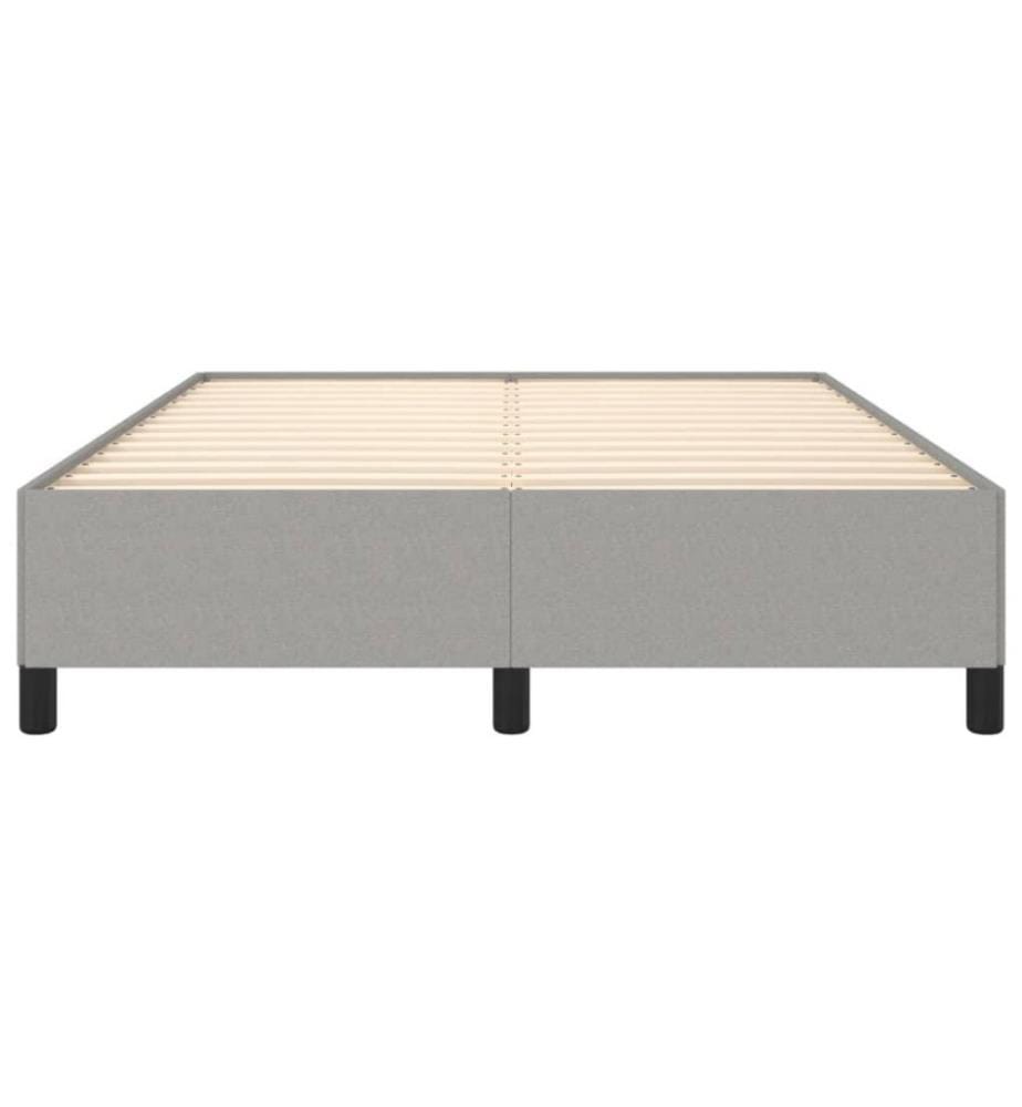 Cadre de lit Gris clair 140x190 cm Tissu