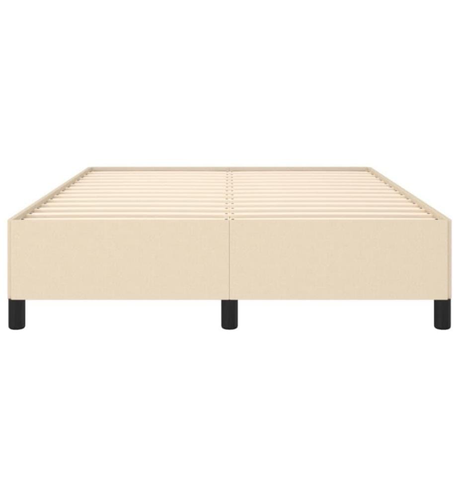 Bettgestell Creme 140x190 cm Stoff