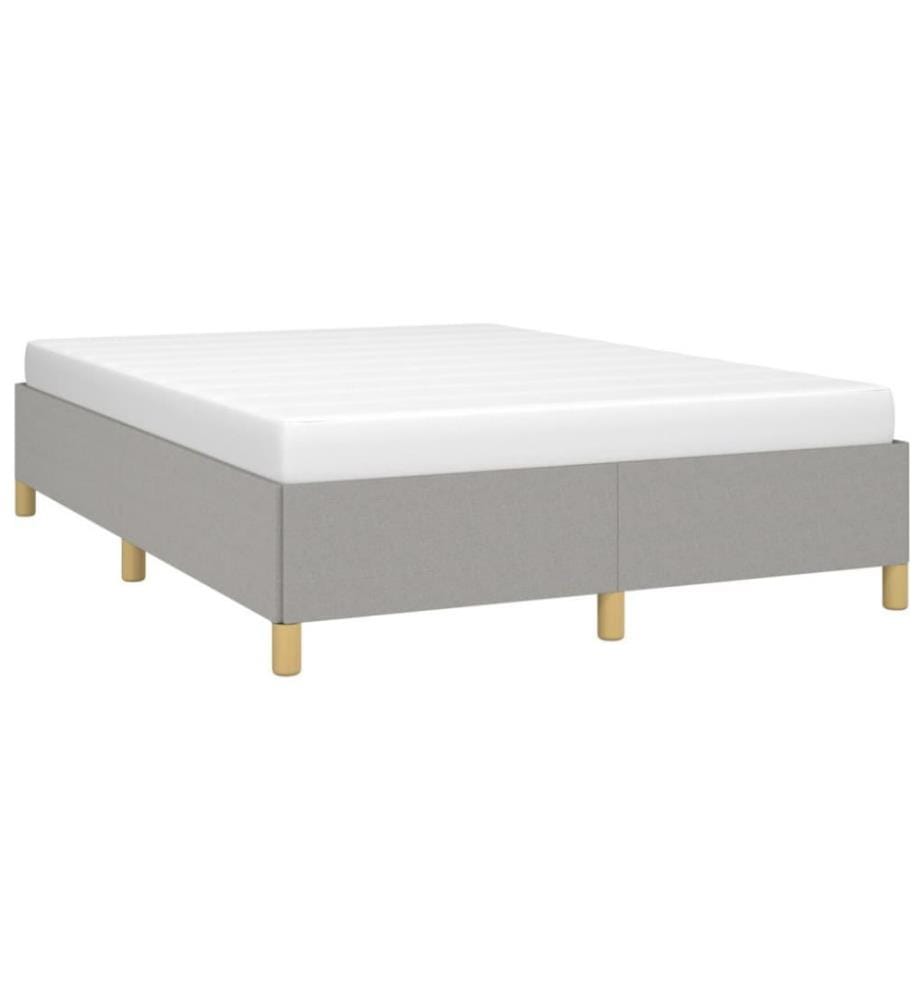 Cadre de lit Gris clair 140x190 cm Tissu