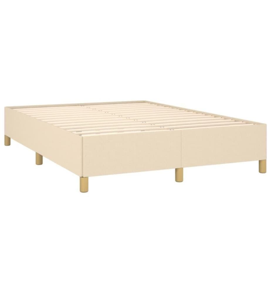 Bettgestell Creme 140x190 cm Stoff
