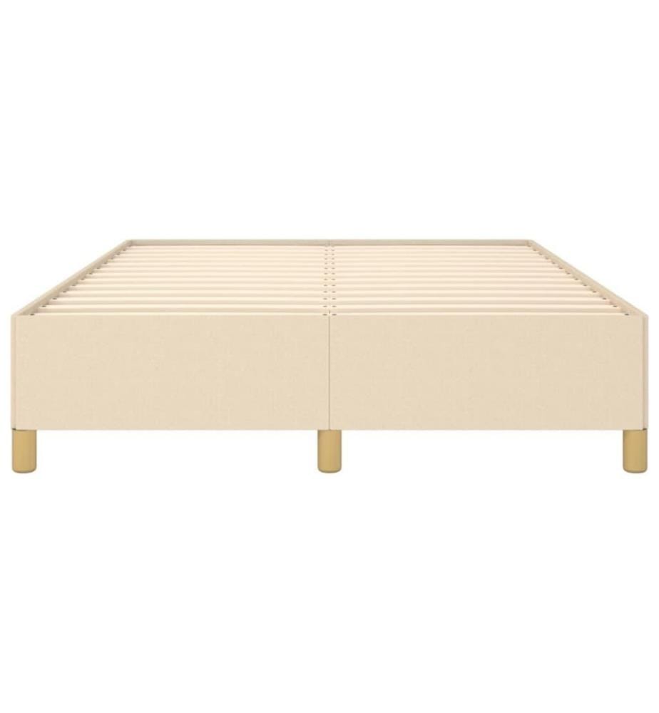 Bettgestell Creme 140x190 cm Stoff