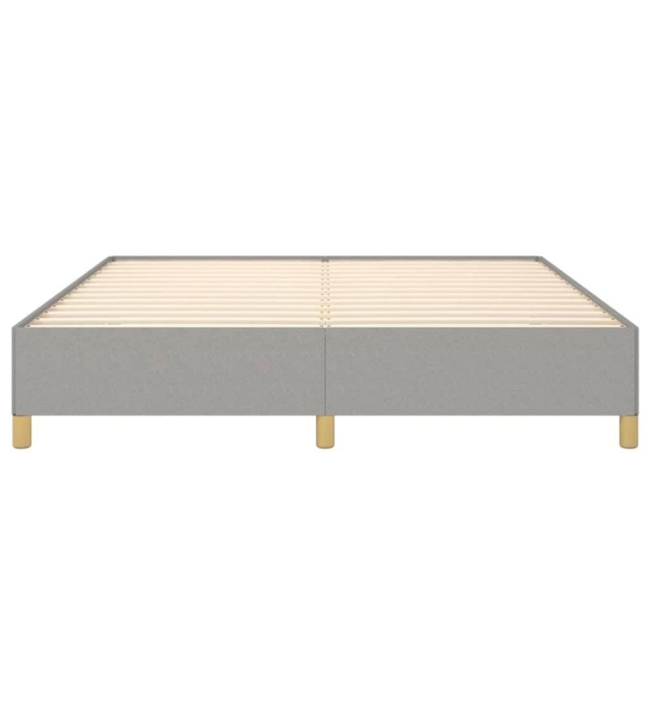 Cadre de lit Gris clair 160x200 cm Tissu