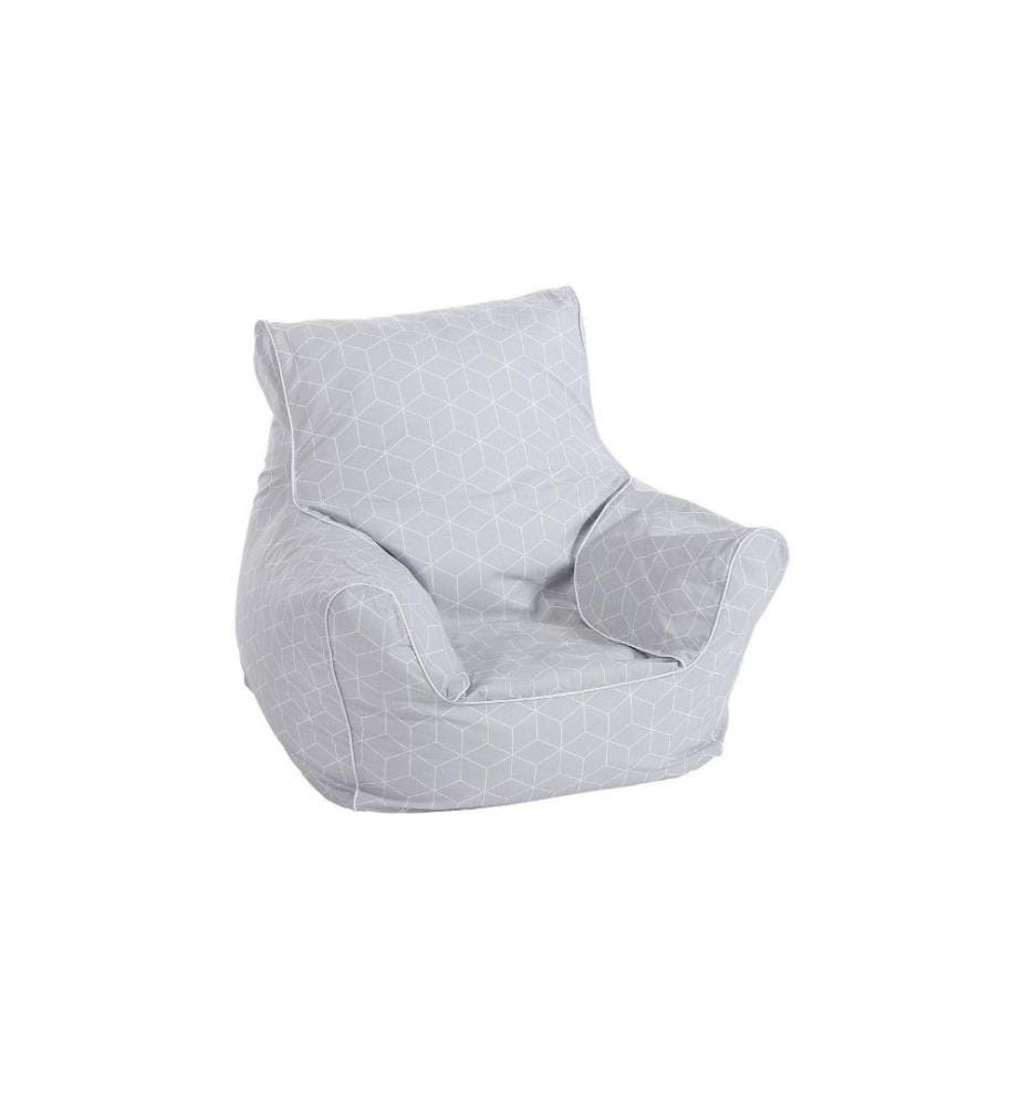 Knorrtoys Sac de siège pour enfant gris avec motif Geo cube