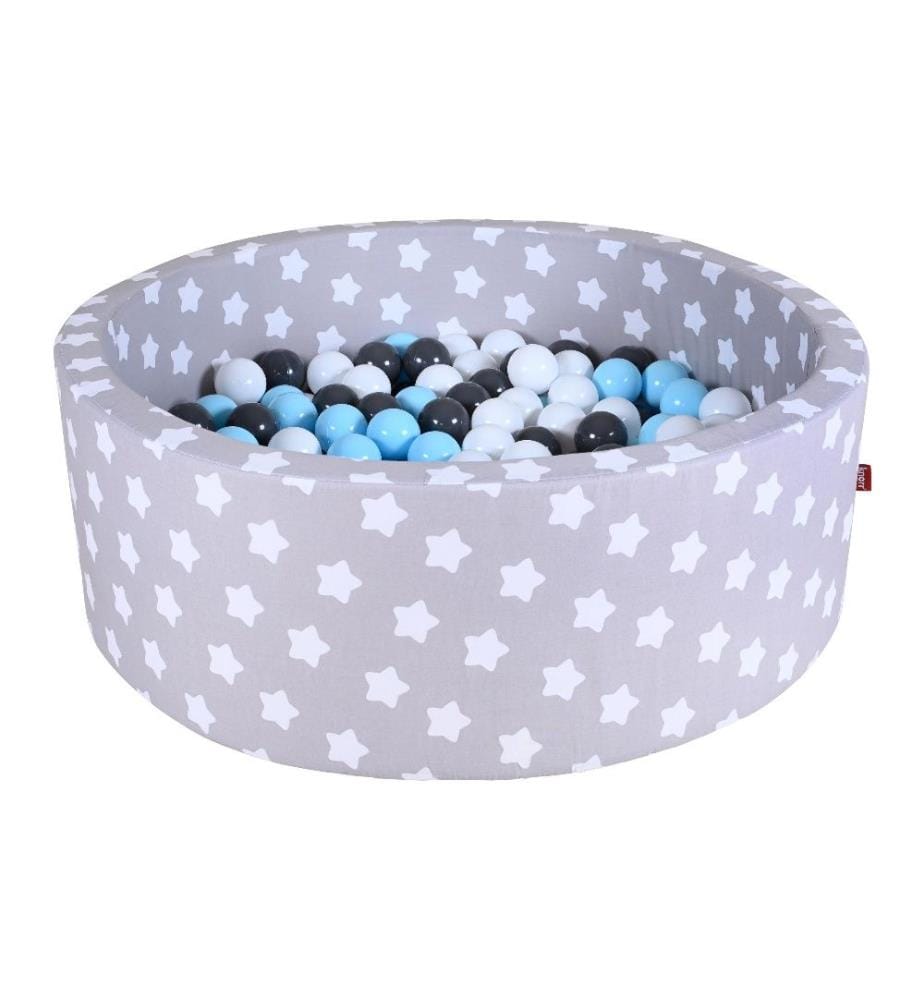 Knorrtoys Piscine à balles Grey White Dots 300 boules creme/grey/lightblue