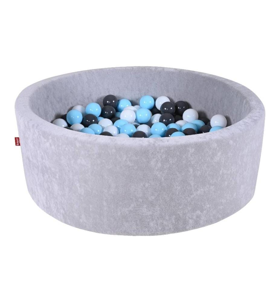 Knorrtoys Piscine à balles Grey 300 boules creme/grey/lightblue