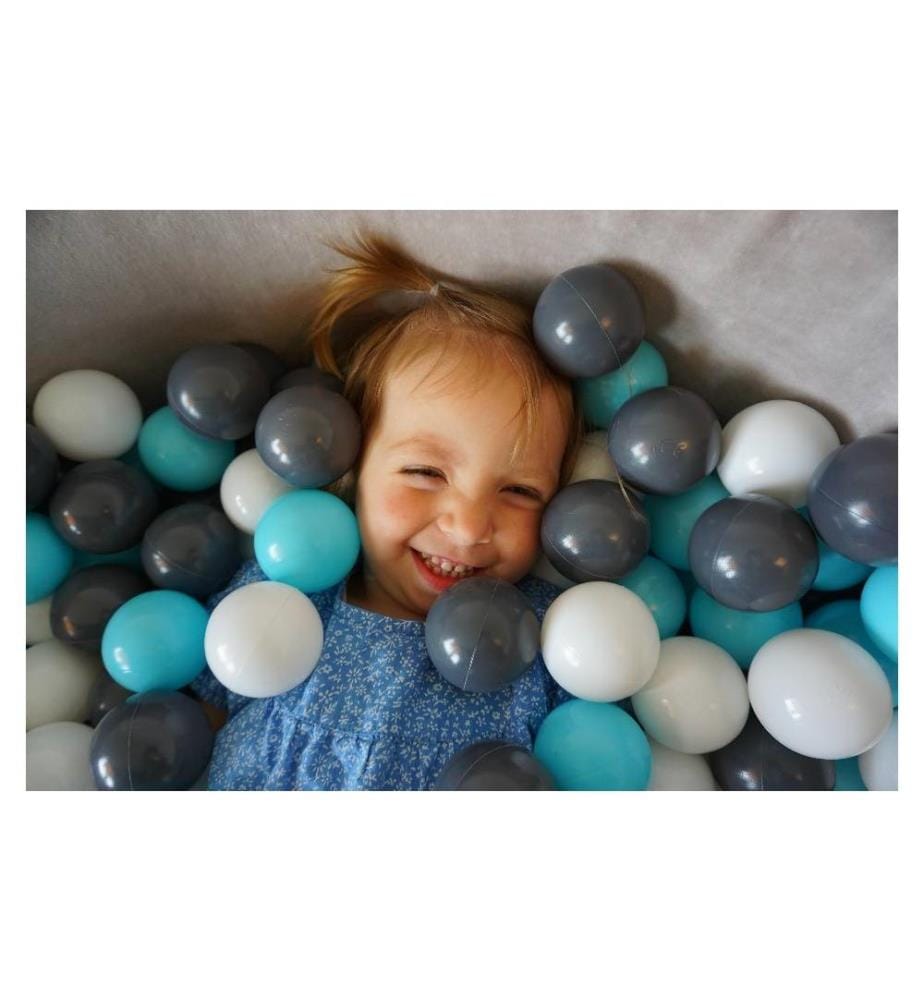 Knorrtoys Piscine à balles Grey 300 boules creme/grey/lightblue
