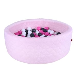 Knorrtoys Piscine à balles Cosy heart rose 300 boules creme/grey/rose