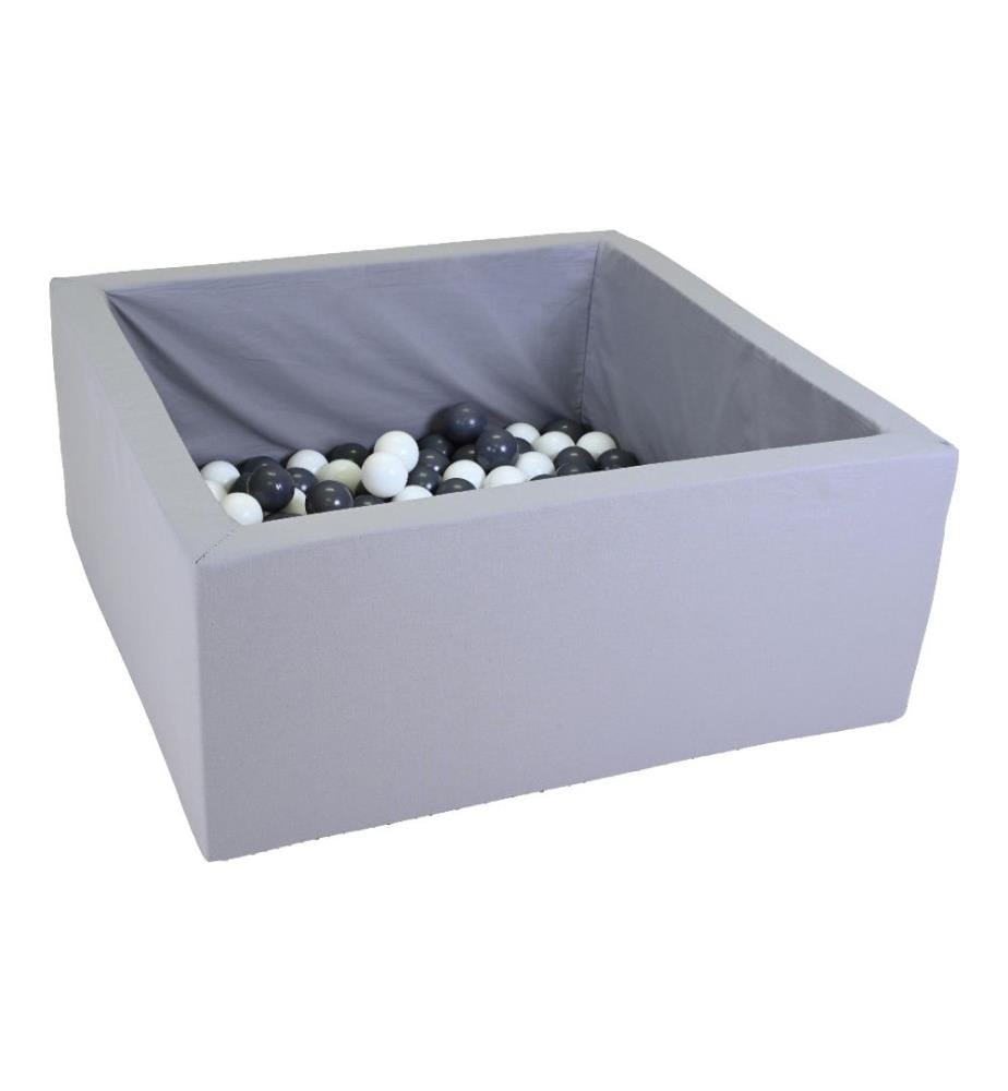 Knorrtoys Bällebad soft – eckig grey 100 balls grey/white